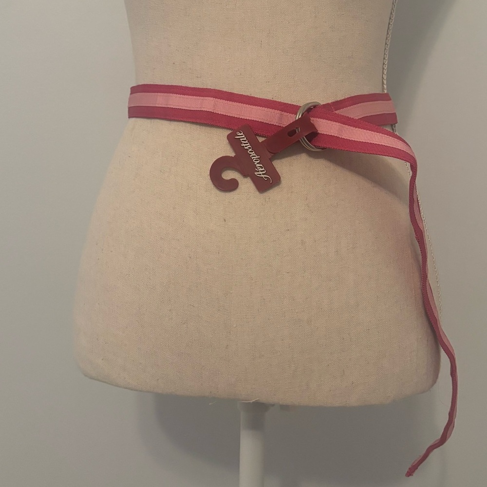 Aeropostale Y2K pink stripe ribbon belt m/l